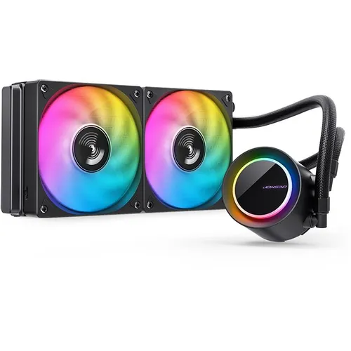 Система водяного охлаждения JONSBO TG-240, 4-pin, ARGB, 120мм, черный, retail [tg-240 argb black]