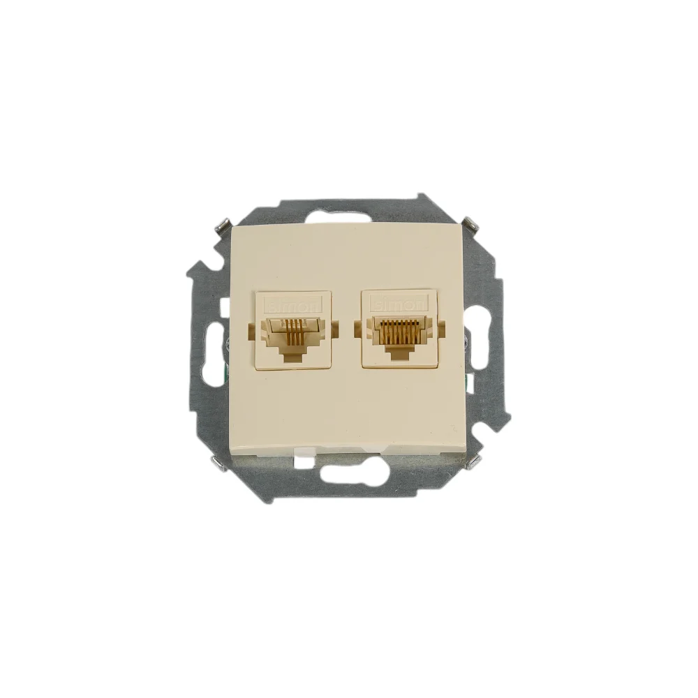 Телефонная и компьютерная розетка Simon 1591590-031