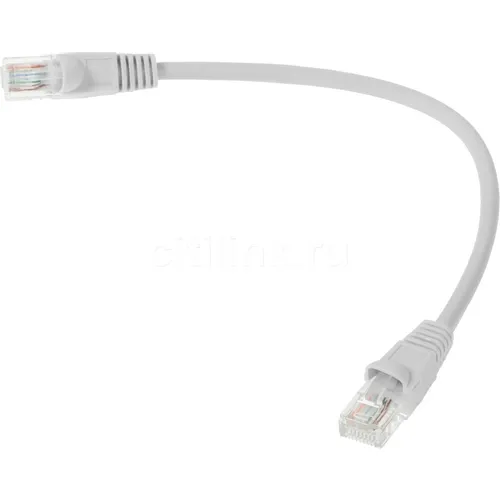 Патч-корд Buro UTP-5E-0.25M-G-LSZH UTP, кат.5E, 0.25м, 4 пары, многожильный, серый