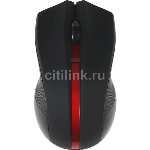 Мышь беспроводная Oklick 615MW, радио, оптическая, USB, 1200dpi, черный и красный [412861]