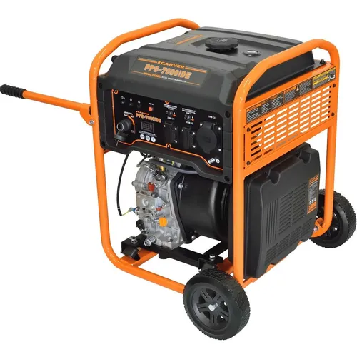 Дизельный генератор CARVER PPG - 7000IDE, 220 В, 5.5кВт, на колёсах с АКБ [01.020.00071]