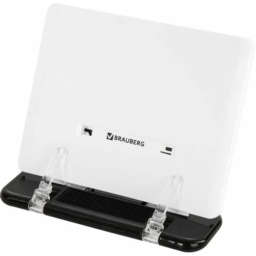 Подставка для книг BRAUBERG 230909, Офис, прямоугольная, 24x223x230мм, пластик/металл, белый, картонная коробка