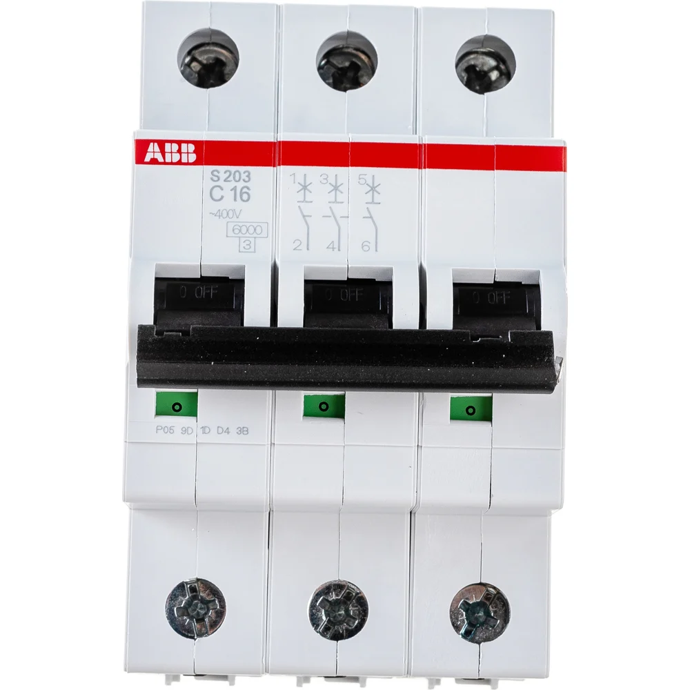 Автомат ABB S203 3п, C 16А, 6кА 2CDS253001R0164