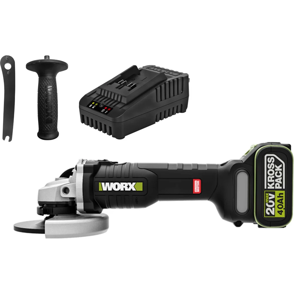 Аккумуляторная угловая шлифмашина WORX Professional WU809.3