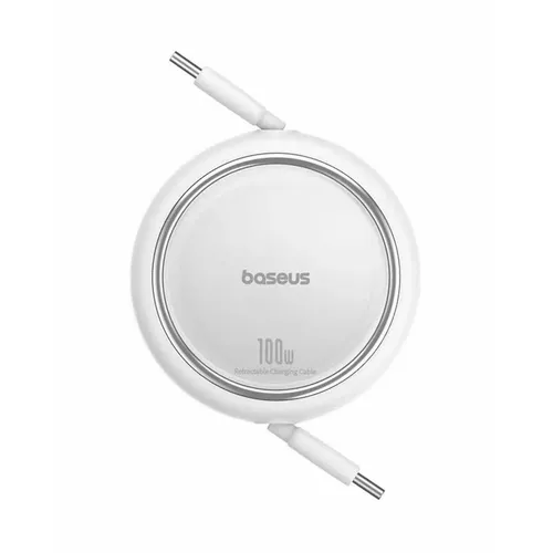Кабель BASEUS Free2Draw Mini, USB Type-C (m) - USB Type-C (m), 1м, плоский, 5A, белый