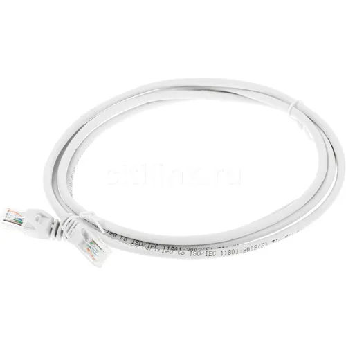 Патч-корд ITK Generica, вилка RJ-45, вилка RJ-45, кат.5E, ПВХ, 2м, серый [pc01-c5eu-2m-g]