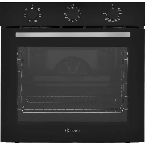 Духовой шкаф электрический Indesit IFE 3634 BL, 72л, дверца с 2 стеклами, черный
