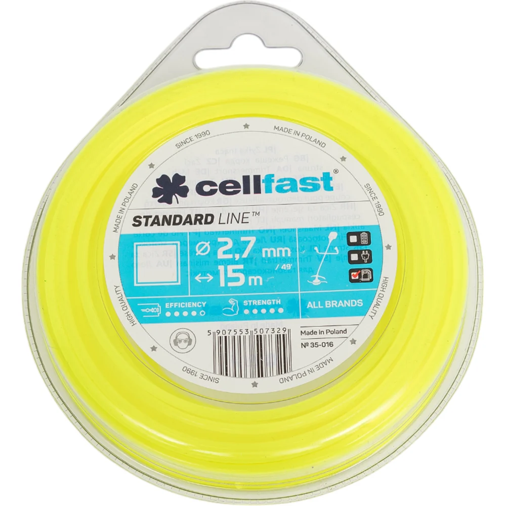 Квадратная леска для триммеров Cellfast 35-016
