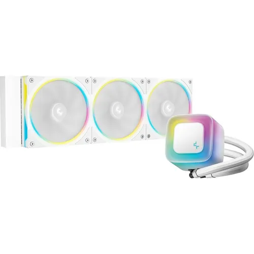 Система водяного охлаждения DeepCool LE360 Pro, 4-pin, ARGB, 120мм, белый, retail [r-le360pro-whammc-g-1]