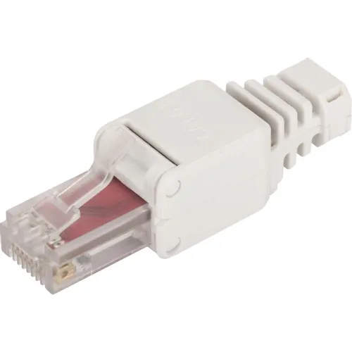 Коннектор Lanmaster (LAN-TMP-U6-WH) полев. RJ45 кат.6 UTP бел.