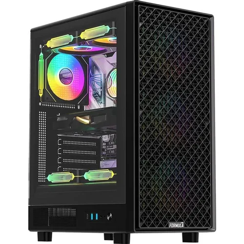 Корпус ATX Formula Mana Dynamic AR, Midi-Tower, без БП, черный [mana dynamic black ar]