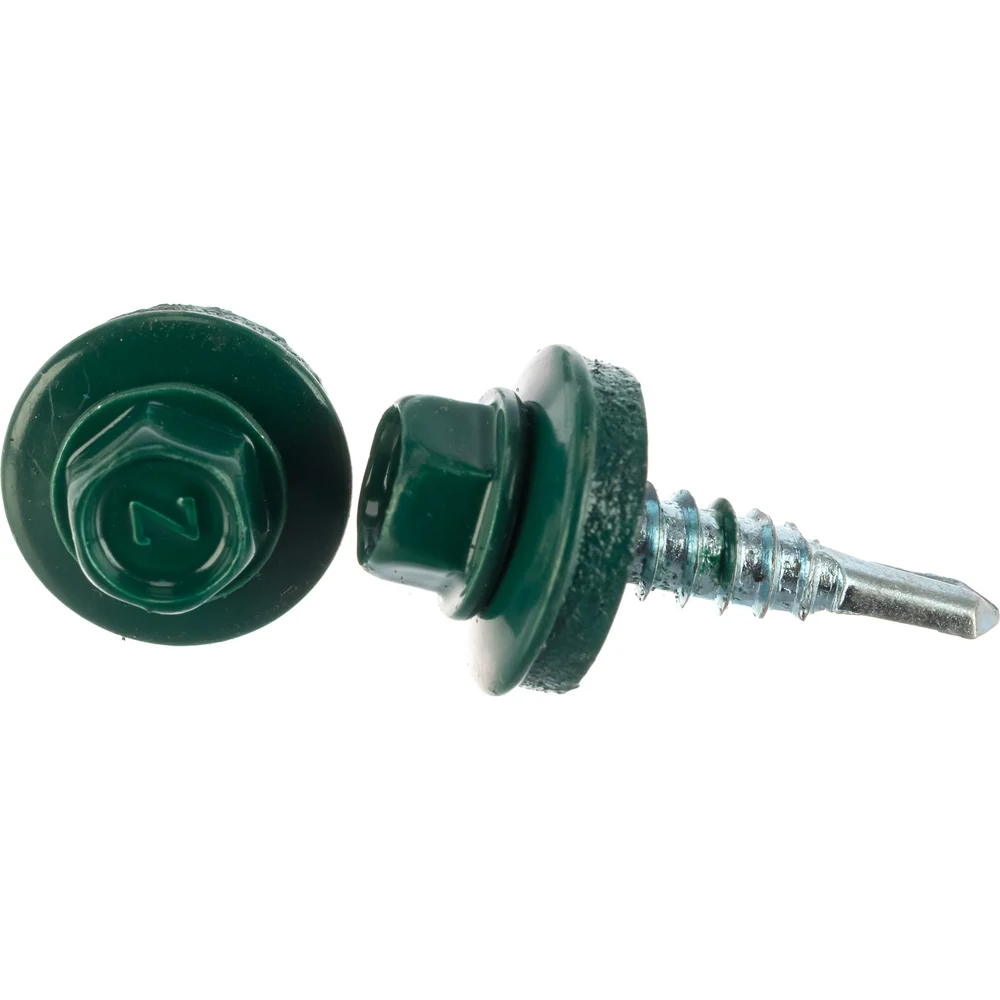 Кровельный саморез Госкреп 5.5х25 мм RAL 6005 зеленый мох 60 шт. КР.012088