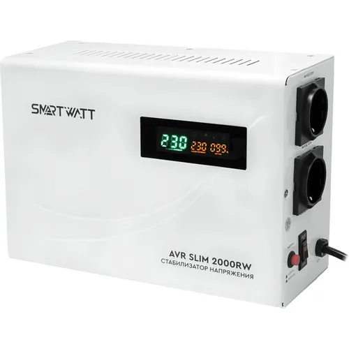 Стабилизатор напряжения SMARTWATT AVR Slim 2000RW белый [4512020310004]