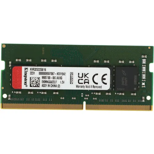Оперативная память Kingston Valueram KVR32S22S8/16 DDR4 - 1x 16ГБ 3200МГц, для ноутбуков (SO-DIMM), Ret