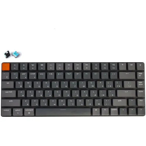 Клавиатура KEYCHRON K3E2, беспроводная, USB, Bluetooth, механическая, серый