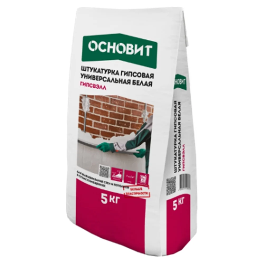 Универсальная гипсовая штукатурка Основит ГИПСВЭЛЛ PG25 W 85487