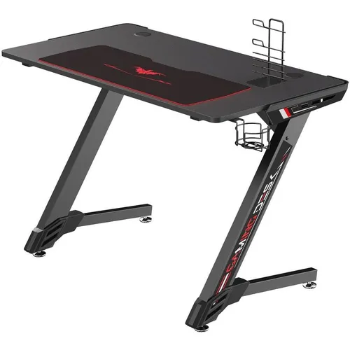 Стол игровой EUREKA TN-Z43-BK, ЛДСП, черный