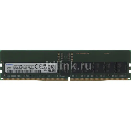Память DDR5 Samsung M321R4GA0PB0-CWM 32ГБ DIMM, ECC, registered, PC5-44800, CL40, 5600МГц