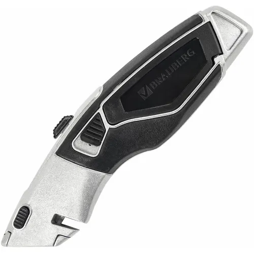 Нож канцелярский BRAUBERG 237160 Professional 18мм, черный