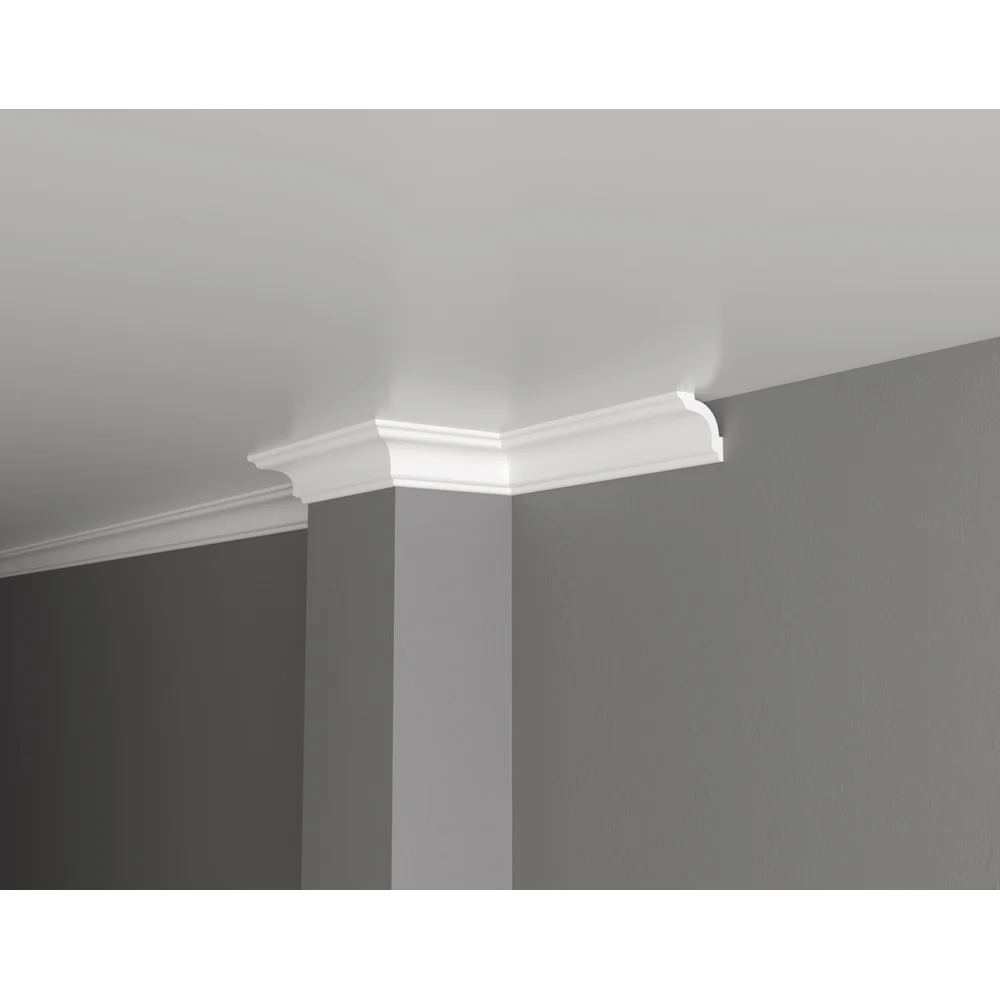 Ударопрочный влагостойкий потолочный карниз под покраску Decor-Dizayn DD42