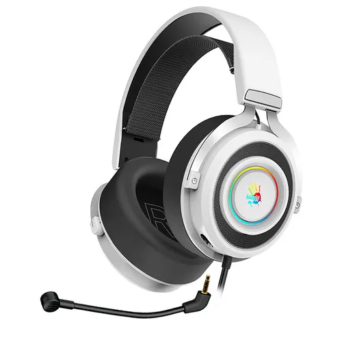Гарнитура игровая A4TECH Bloody G535, для компьютера, мониторные, проводные, белый / черный [g535 (black+white) usb]