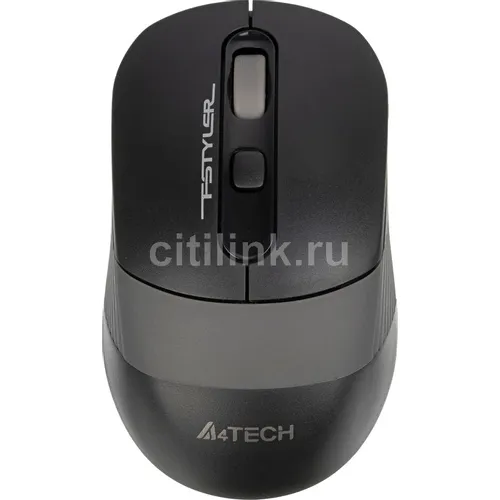 Мышь беспроводная A4TECH Fstyler FG10S, радио, оптическая, USB, 2000dpi, черный и серый [fg10s grey]