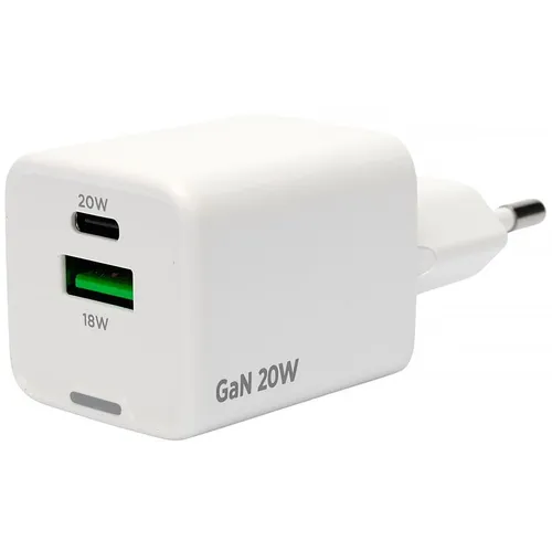 Сетевое зарядное устройство PREMIER PCS3A-61, USB-A, USB-C, 20Вт, 3A, белый