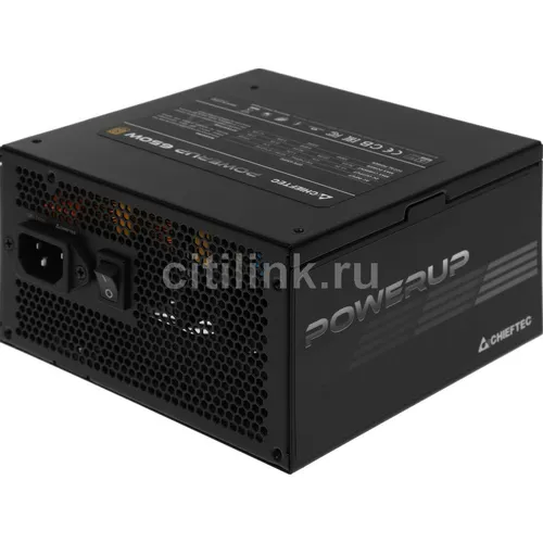 Блок питания CHIEFTEC PowerUp GPX-650FC, 650Вт, 80 PLUS GOLD, 120мм, черный, retail
