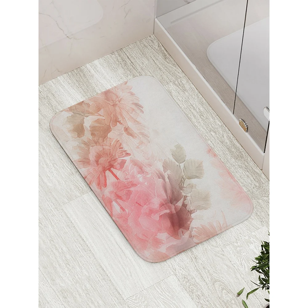 Противоскользящий коврик для ванной, сауны, бассейна JOYARTY Цветочный туман bath_17043
