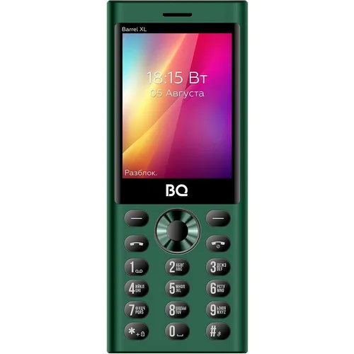 Сотовый телефон BQ Barrel XL 2832, зеленый/черный