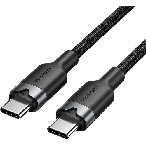 Кабель VENTION TRDBF, USB Type-C (m) (прямой) - USB Type-C (m) (прямой), круглое, 1м, черный