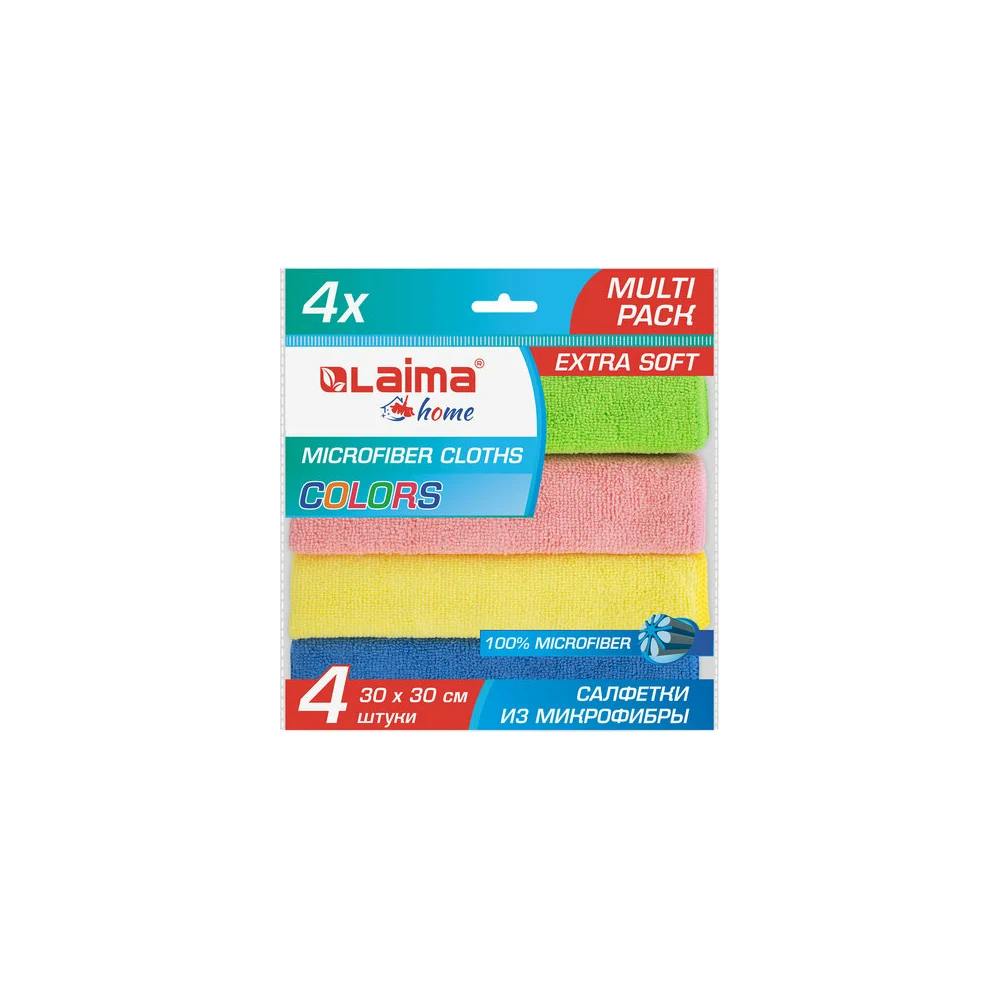 Салфетка LAIMA MULTI PACK PRO COLOUR 30 607792