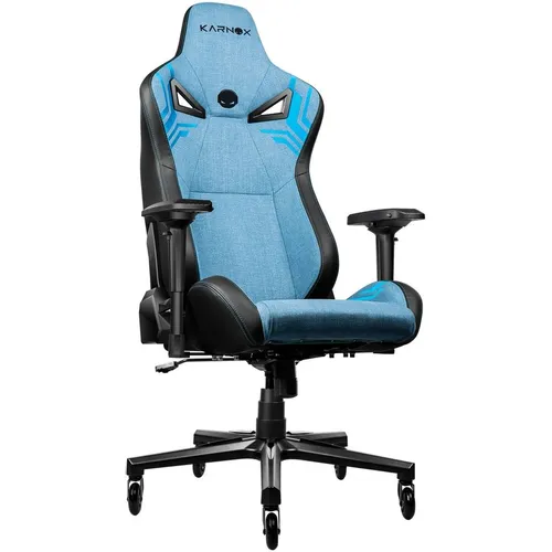 Кресло игровое KARNOX Legend Tr Fabric, ткань, до 135кг, топ-ган, регулируемые 4D подлокотники, синий/черный