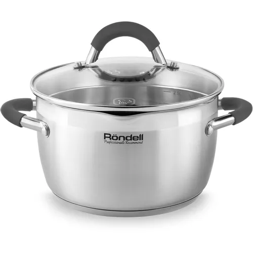 Кастрюля 2.3л Rondell Flamme RDS-023, нержавеющая сталь, с крышкой