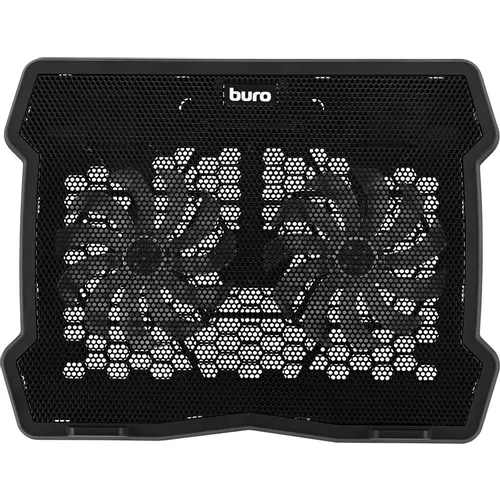 Подставка для ноутбука Buro BU-LCP150-B213, 15", 335х265х22 мм, 1хUSB, вентиляторы 2 х 140 мм, 480г, черный