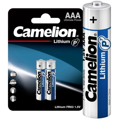 AAA Батарейка CAMELION Lithium FR03-BP2, 2 шт.