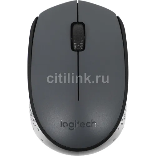 Мышь беспроводная Logitech M170, радио, оптическая, USB, 1000dpi, серый и черный [910-004642]