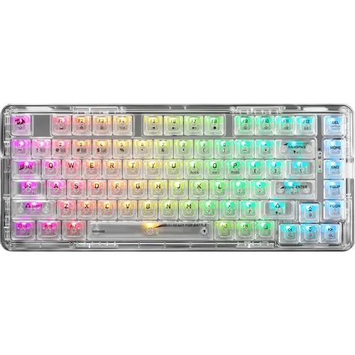 Клавиатура Redragon Elf Pro, беспроводная, USB, Bluetooth/Радиоканал, механическая, белый [71688]