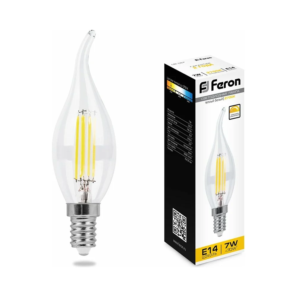 Светодиодная лампа FERON LB-167 7W 230V E14 2700K 25872