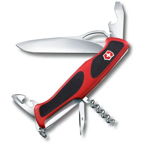 Складной нож Victorinox RangerGrip 61, функций: 11, 130мм, красный / черный, коробка картонная [0.9553.mc]
