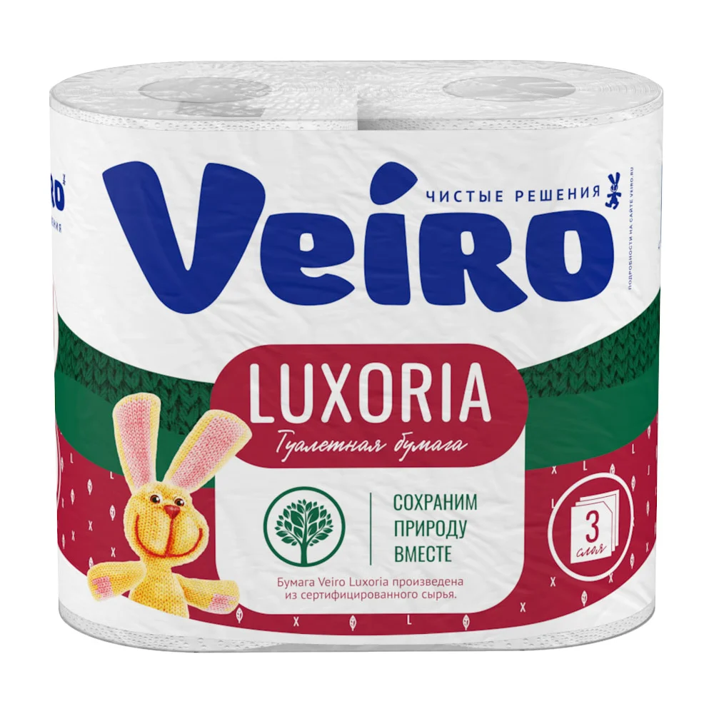 Бытовая трехслойная бумага VEIRO Luxoria 5С34 123210