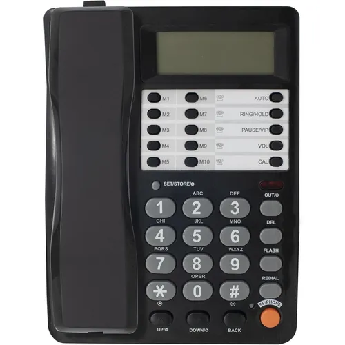 Проводной телефон Ritmix RT-495, черный и серый