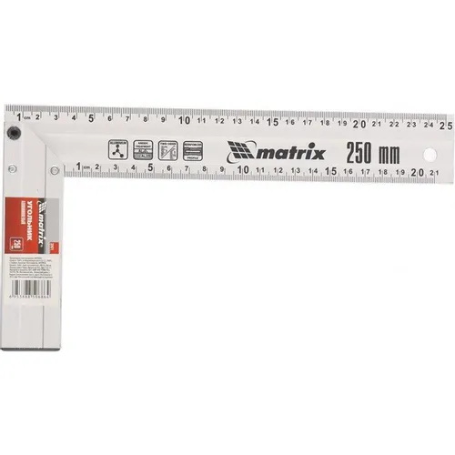 Угольник MATRIX 32471, 25см, из алюминия