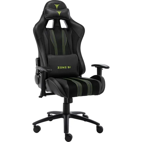 Кресло игровое ZONE 51 Gravity, экокожа/замшевая ткань, до 150кг, топ-ган, регулируемые 2D подлокотники, черный
