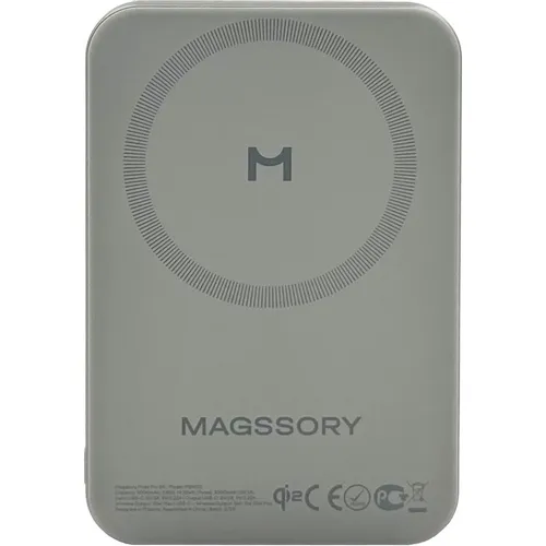 Внешний аккумулятор (Power Bank) MAGSSORY PBN022, 10000мAч, титановый
