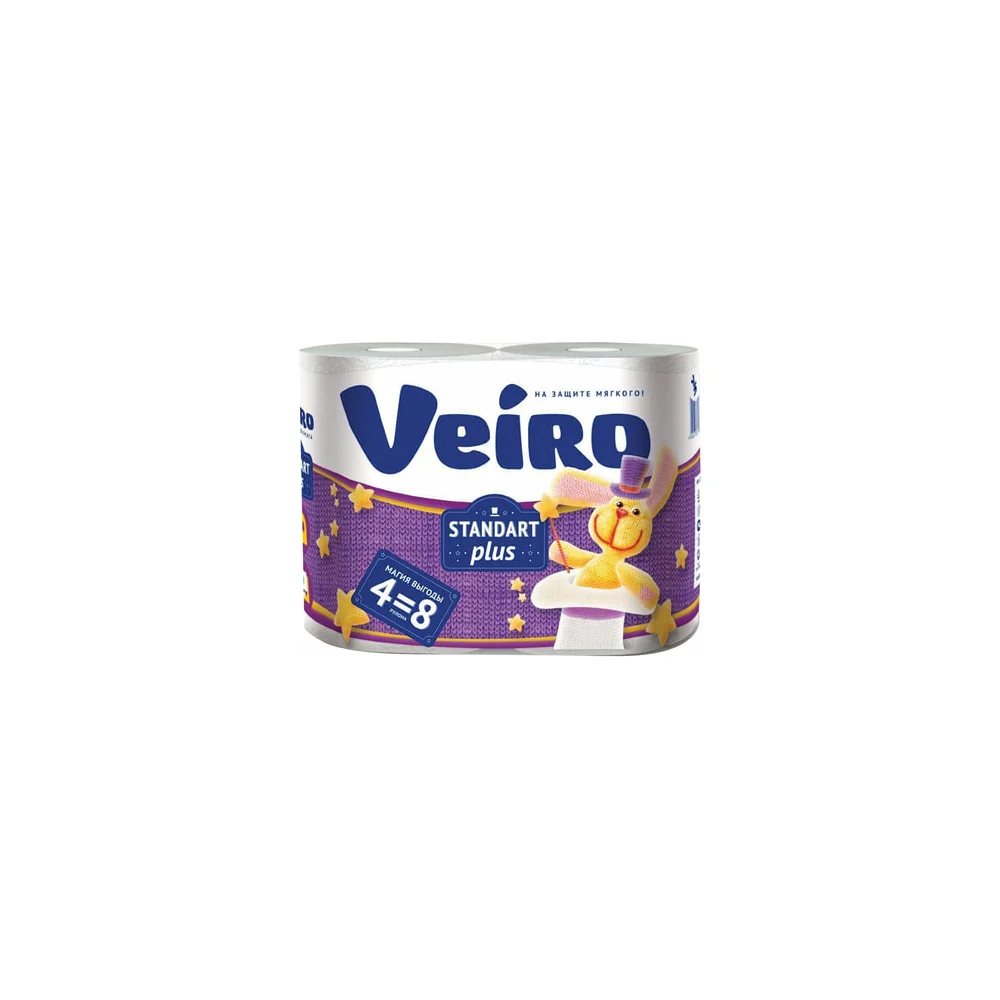Бытовая двухслойная бумага VEIRO Standart Plus 3с24 128028