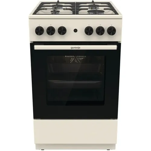 Газовая плита Gorenje GG5A12BEF, газовая духовка, без крышки, чугун, бежевый