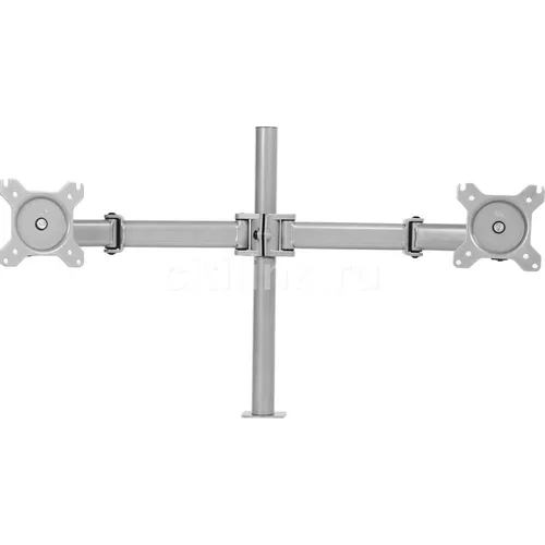 Кронштейн для мониторов Cactus CS-VM-D29-AL, до 27", до 8кг, настольный, поворот и наклон, серебристый