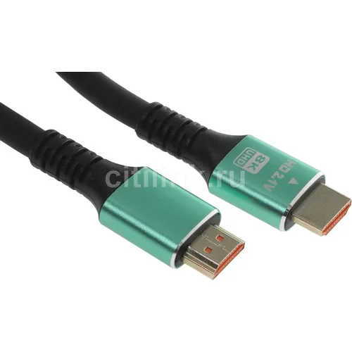 Кабель аудио-видео PREMIER 12393, HDMI (m) - HDMI (m), ver 2.1, 5м, GOLD, черный