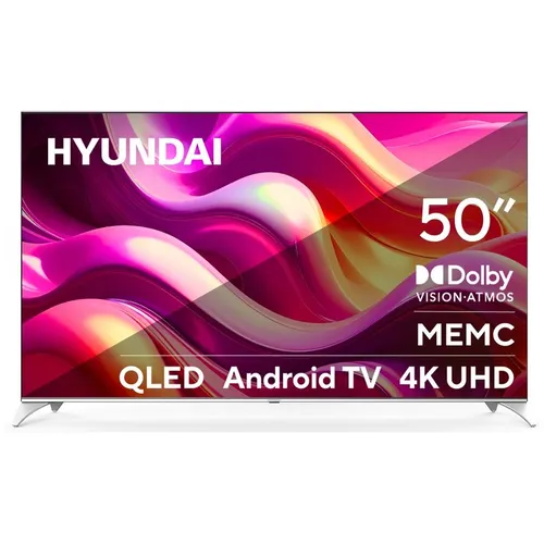 50" Телевизор Hyundai H-LED50QBU7500 QLED, 4K Ultra HD, СМАРТ ТВ, Android, черный